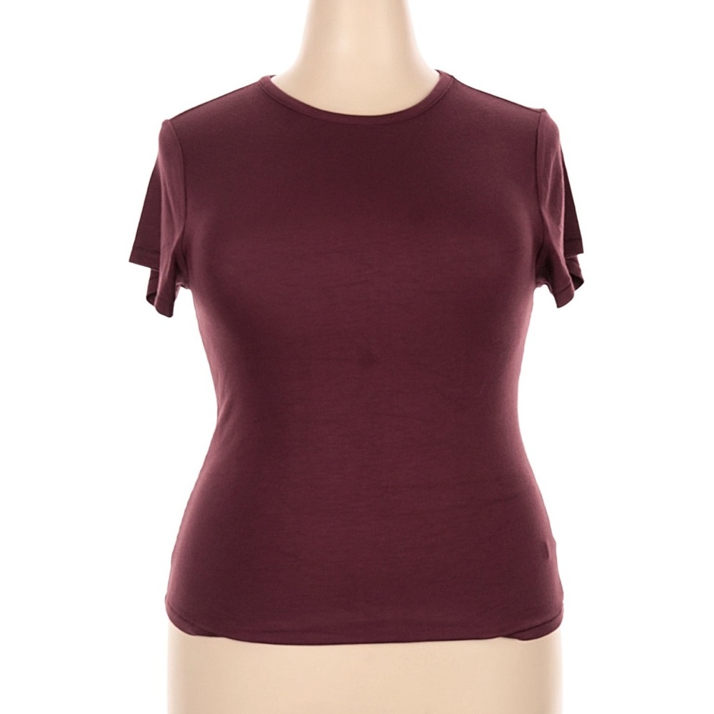 Nuuds Merlot Slinky Rib Tee